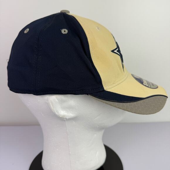 Dallas Cowboys Reebok NFL Official Sideline Hat Beige Navy Size L/XL Fitted Hat - Picture 3 of 10